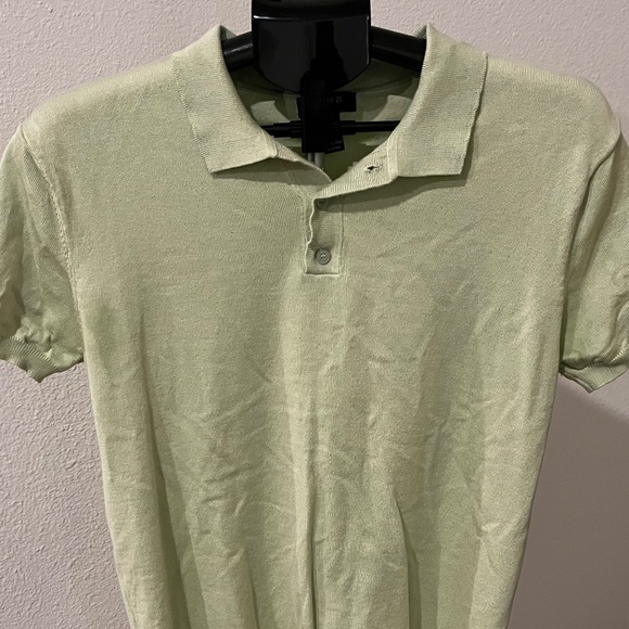 Forever 21 Men Light Green Polo Shirt | LARGE - Picture 1 of 3
